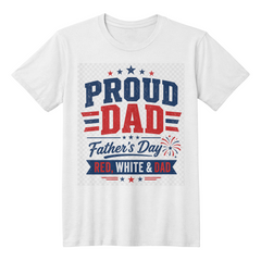 Proud Dad Red, White & Dad Shirt