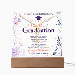 Keepsake Graduation Cap Acrylic - From Mom & Dad